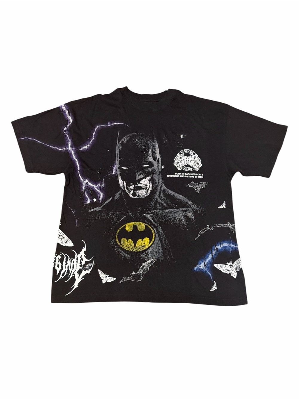 Dark Goth Batman Oversized Graphic Tee Darc Sport Large NWOT